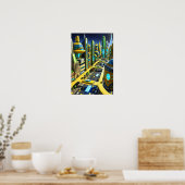 Stad in de toekomst poster (Keuken)