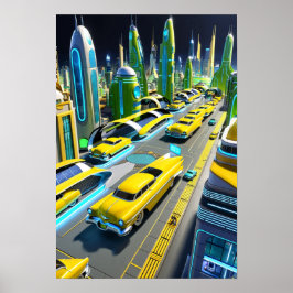 Stad in de toekomst poster