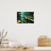 Stad in de toekomst poster (Keuken)