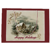  stad in de winter groot cadeauzakje (Achterkant)