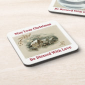  stad in de winter onderzetter (Linkerzijde)