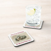  stad in de winter onderzetter (Rechterzijde)