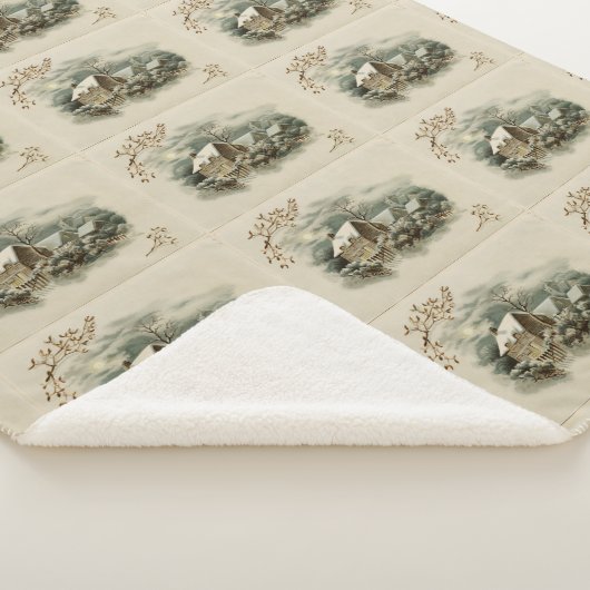  stad in de winter sherpa deken (3/4)