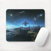Stad in de wolken - Mousepad Muismat (Met muis)