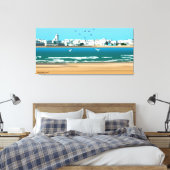 Stad in Essaouira-Marokko Canvas Afdruk (Insitu (Slaapkamer))