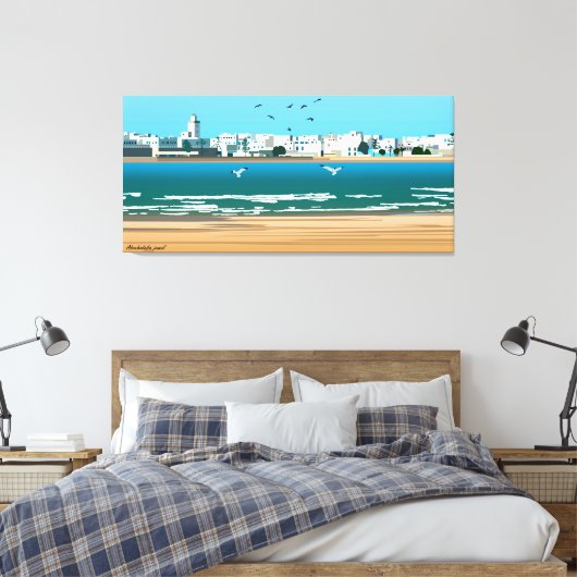 Stad in Essaouira-Marokko Canvas Afdruk (Insitu (Slaapkamer))