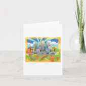 Stad in het najaar kaart (Voorkant)