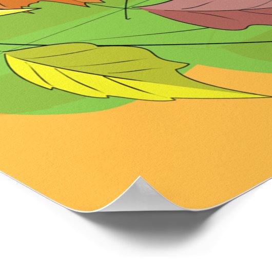 Stad in het najaar poster (Hoek)