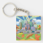 Stad in het najaar sleutelhanger (Voorkant)