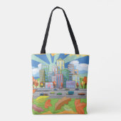 Stad in het najaar tote bag (Achterkant)