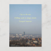 Stad in het Sun Haiku-Briefkaart Briefkaart (Voorkant)