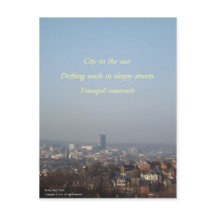 Stad in het Sun Haiku-Briefkaart