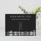 Stad in nachtverlichting kaart (Staand voorkant)