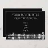 Stad in nachtverlichting kaart (Voorkant / Achterkant)