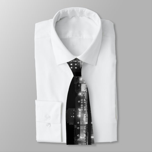 Stad in nachtverlichting stropdas (Gebonden)