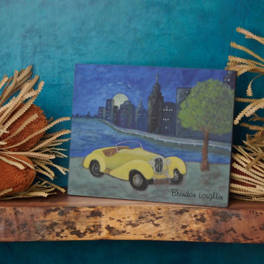 Stad in Night Plaque Fotoplaat (Zijkant)