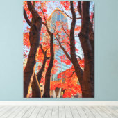 Stad in Red Canvas Afdruk (Insitu (Houten vloer))