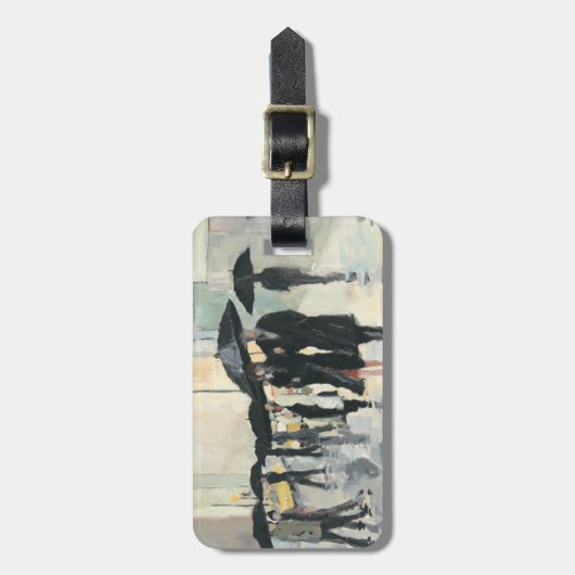 Stad in Regen Bagagelabel (Voorkant verticaal)