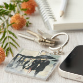 Stad in Regen Sleutelhanger (Voorkant Rechts)