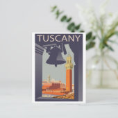 Stad in Toscane, Italië. Uitzicht uit het kerkvens Briefkaart (Staand voorkant)