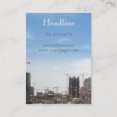 Stad in uitvoering visitekaartje (Achterkant)