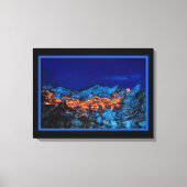 Stad in Winternacht Canvas Afdruk (Voorkant)