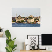 Stad Istanbul Skyline Poster (Thuiskantoor)