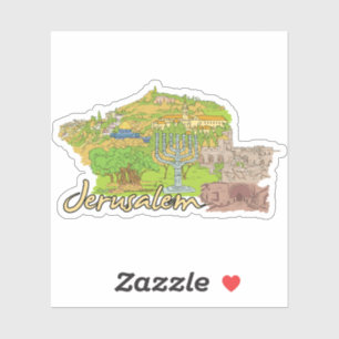 stad Jeruzalem Sticker