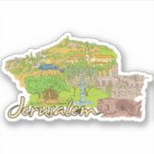 stad Jeruzalem Sticker (Voorkant)