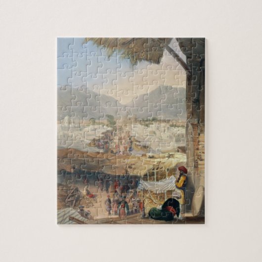 Stad Kandahar, hoofdstad Bazaar en Citadel Legpuzzel (Verticaal)