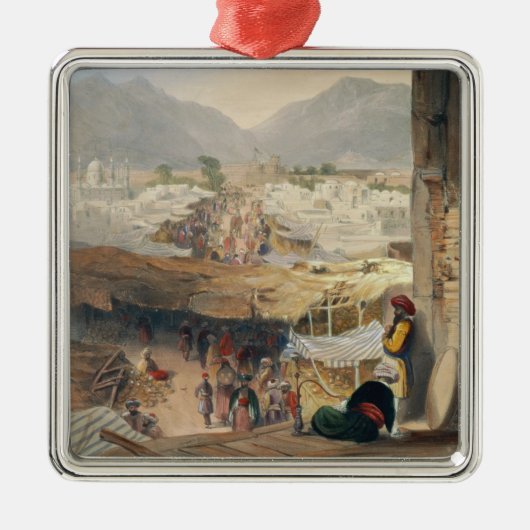 Stad Kandahar, hoofdstad Bazaar en Citadel Metalen Ornament (Voorkant)