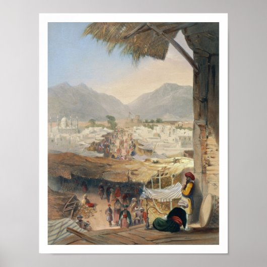 Stad Kandahar, hoofdstad Bazaar en Citadel Poster (Voorkant)
