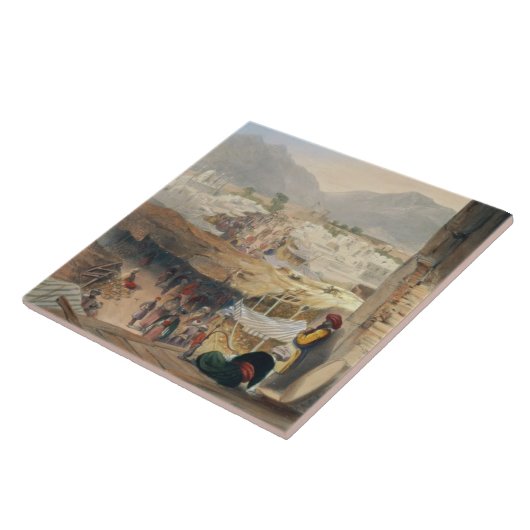 Stad Kandahar, hoofdstad Bazaar en Citadel Tegeltje (Zijkant)