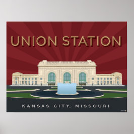 Stad Kansas Landmarks: Station van de Unie - 24 x  Poster