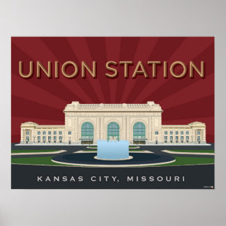 Stad Kansas Landmarks: Station van de Unie - 24 x  Poster