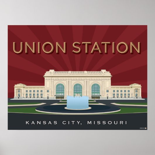 Stad Kansas Landmarks: Station van de Unie - 24 x  Poster (Voorkant)