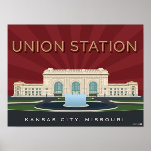 Stad Kansas Landmarks: Uniestation - 16 x 12 Poster (Voorkant)