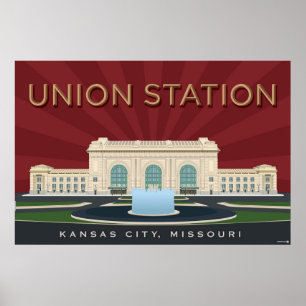 Stad Kansas Landmarks: Uniestation — 36 x 24 Poster