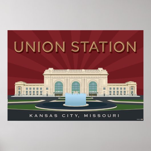 Stad Kansas Landmarks: Uniestation — 36 x 24 Poster (Voorkant)