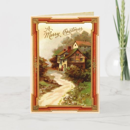  stad kerst Kaart (Voorkant)