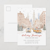 Stad Kerst Nieuw Adres Aankondiging (Voorkant / Achterkant)