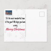  stad kerst straat scène briefkaart (Achterkant)