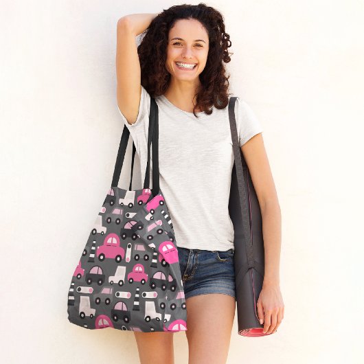 Stad kinder auto's tote bag