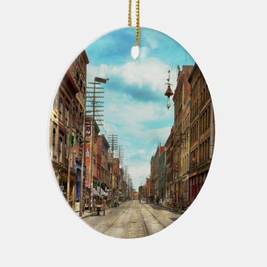 Stad - Knoxville TN - Gay Street 1903 Keramisch Ornament (Rechts)