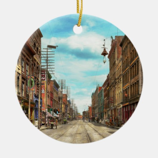 Stad - Knoxville TN - Gay Street 1903 Keramisch Ornament (Voorkant)
