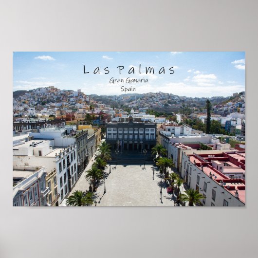 Stad Las Palmas in Spanje Poster (Voorkant)