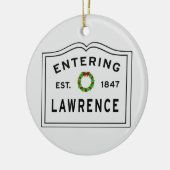 Stad Lawrence Holiday Wreath Ceramic Ornament (Links)