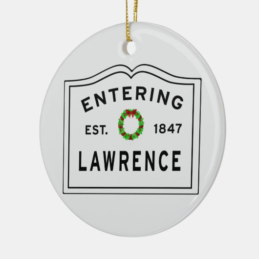 Stad Lawrence Holiday Wreath Ceramic Ornament (Links)