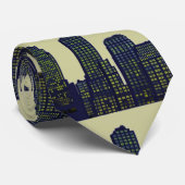 Stad licht grijs groen stropdas (Opgerold)