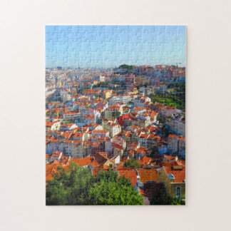 Stad Lissabon in Portugal - Verticale puzzel Legpuzzel